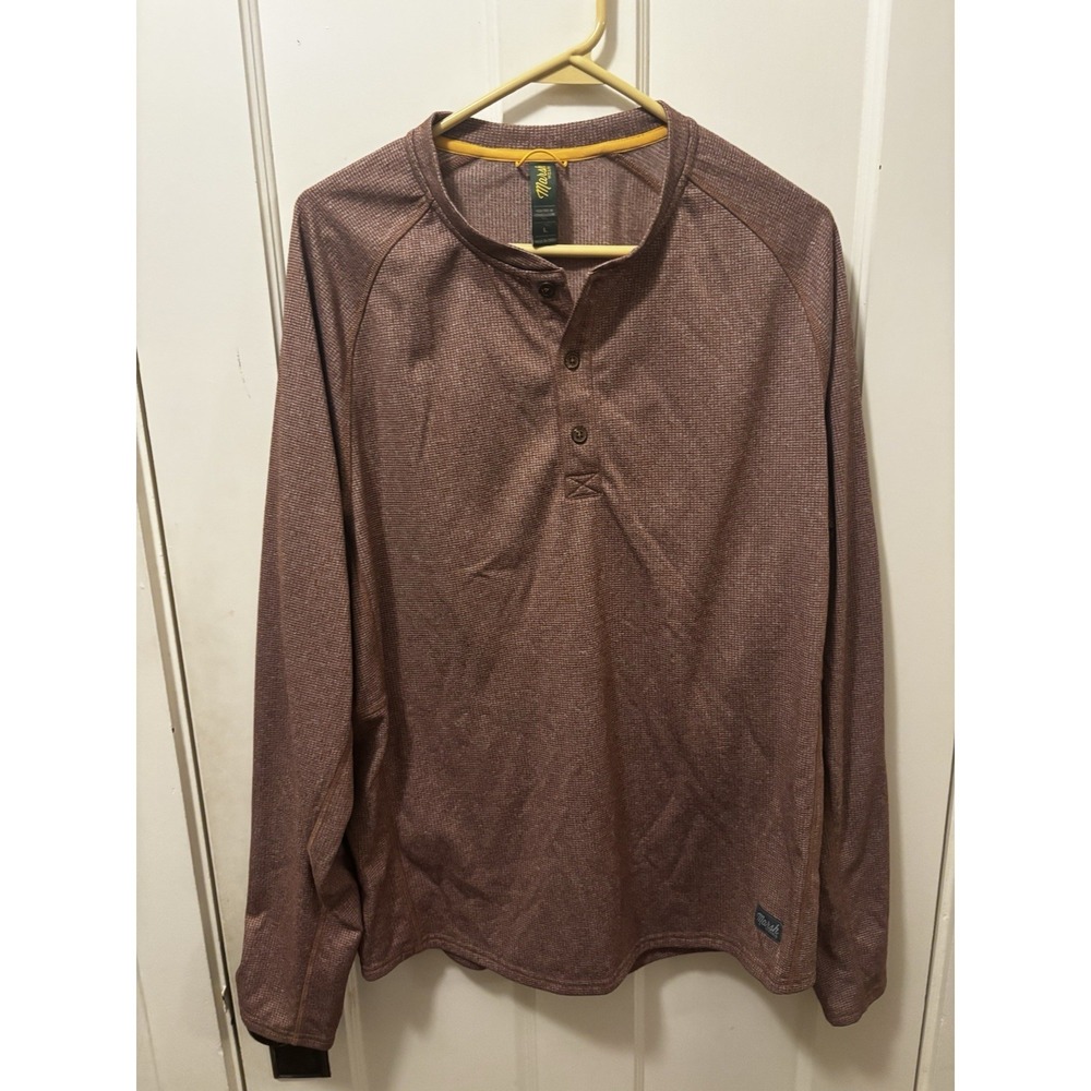 Marsh Wear Henley Long Sleeve Performance Fishing Knit Men's Large
